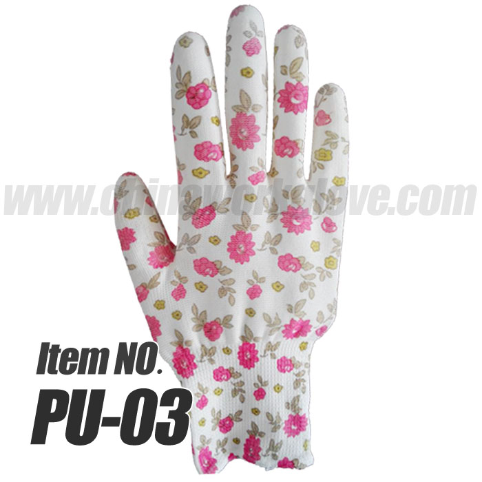 PU Coated Gardening Glove/ Women Kids Garden dipped Glove
